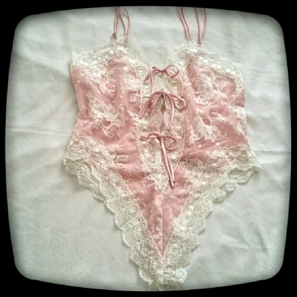 Vintage - Vtg. VS Sexy Pink Lace Teddy from Laura's closet on Poshmark