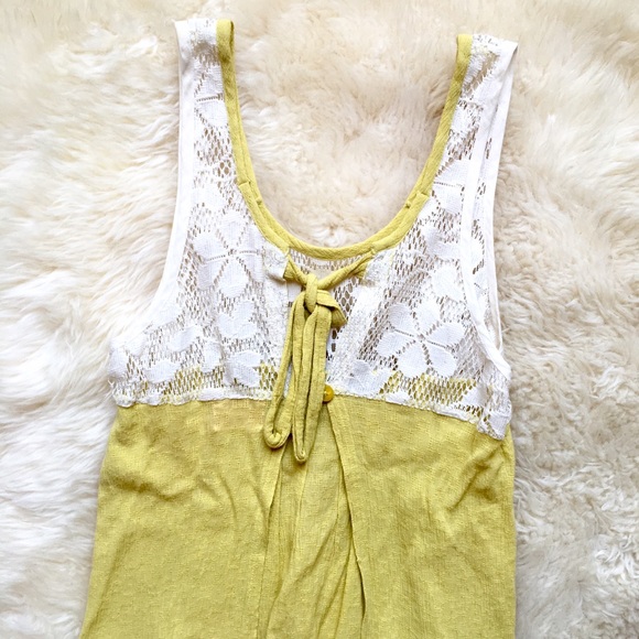 Free People Embroidery Open Back Top