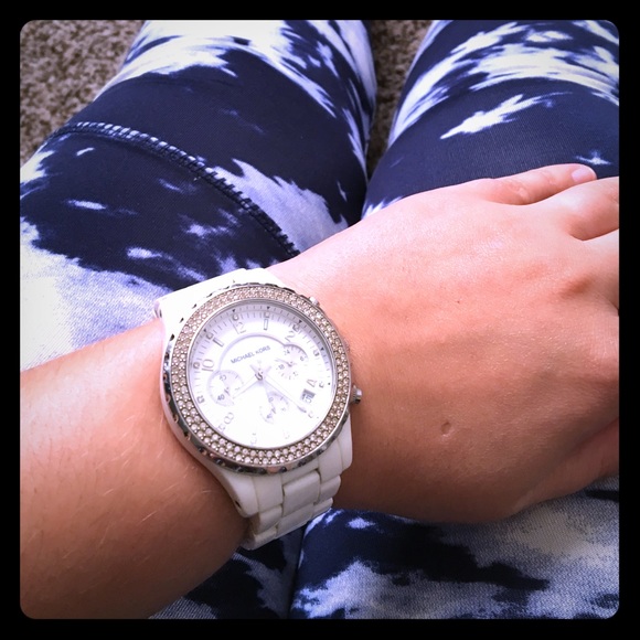 Michael Kors White & Diamond Watch