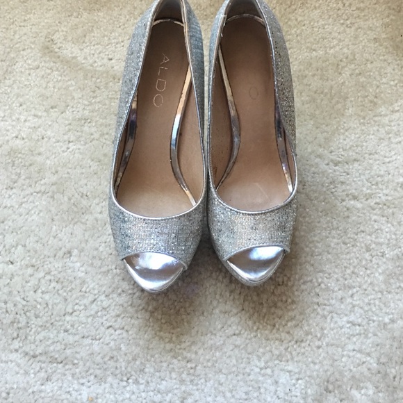 ALDO Silver High-Heel Shoes