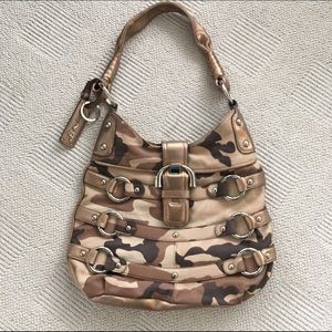 SALE❤️B. Makowski Camouflage Hobo leather handbag