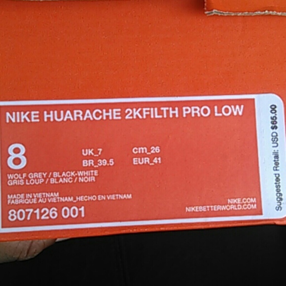 MEN'S NEW NIKE HUARACHE 2KFILTH PRO LOW CLEATS - Picture 3 of 4