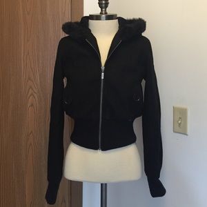 Black, bomber jacket
