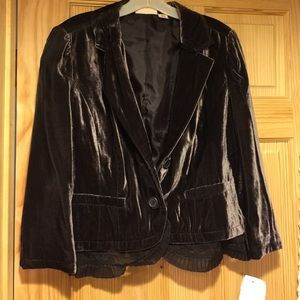 DKNY brown velvet jacket