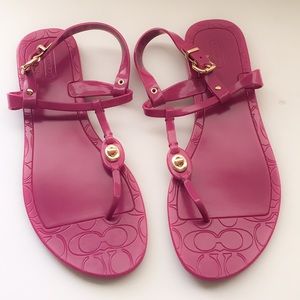 Purplish Pink Coach Sandals