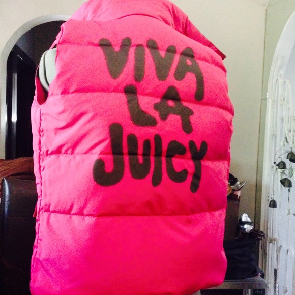 Juicy couture vest pink/brown women/teen size P