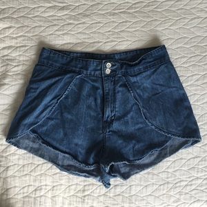BDG High Waisted Denim Shorts
