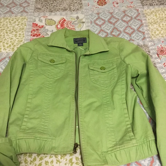 American eagle green jean jacket