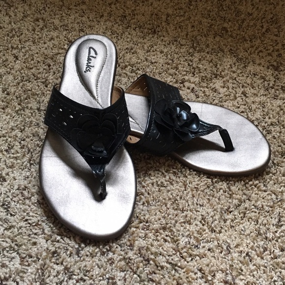 Cute black Clarks sandals