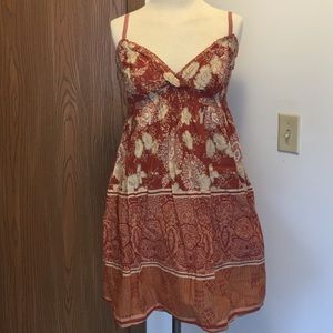 Rust color summer dress