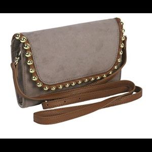 Big Buddha "Geneva" Faux Suede Wallet/Crossbody