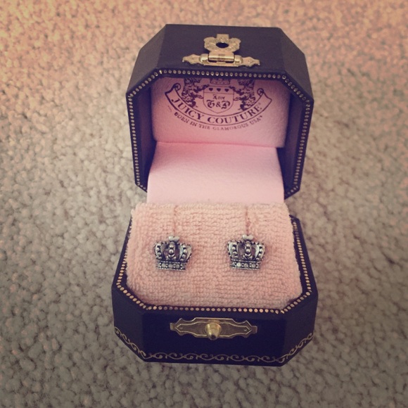 Juicy Couture crown earrings (silver)