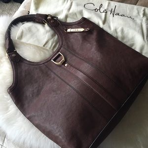 Cole Haan Chestnut Leather Tote