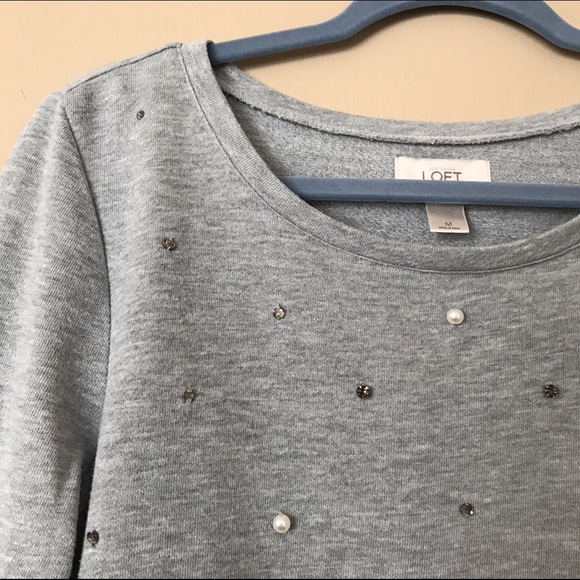 LOFT Tops - LOFT Embellished Sweatshirt