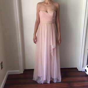 NWT Strapless chiffon gown
