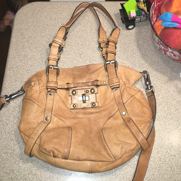 Authentic Juicy Couture leather cross body hobo