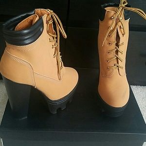 Wild Diva Platform Lug Booties