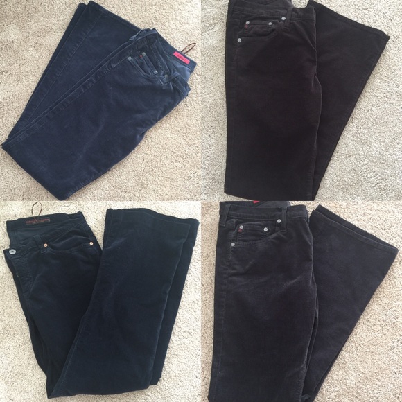 4 pairs AG "The Angel" Corduroy Bootcut Jeans sz32 - Picture 2 of 4
