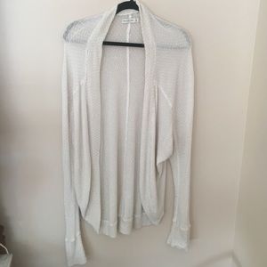 A&F cream cardigan