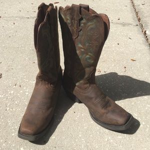 Justin leather cowgirl boots sz 7
