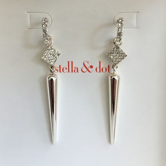 *New* Stella & Dot Bianca 2-in-1 Silver Earrings