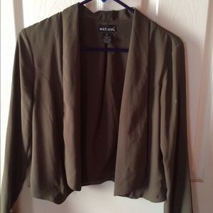 Olive green wet seal open blazer