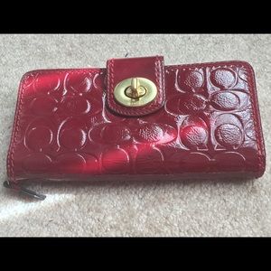 Leather coach wallet