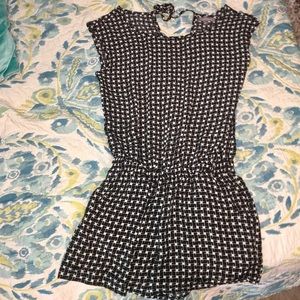 Black & White patterned romper