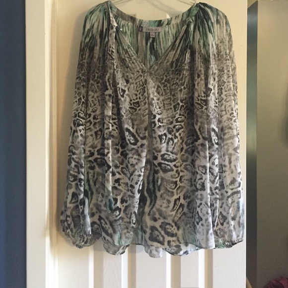 soft, billowy green blouse