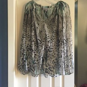 soft, billowy green blouse