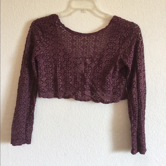 Free People Beach Burgundy Crop