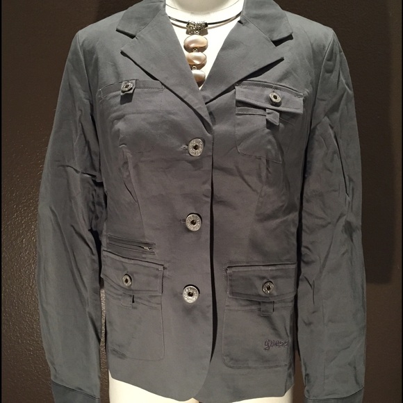 guess military jacket womens