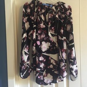 Gorgeous black and plum blouse