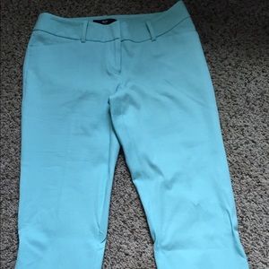 Mint green fitted ankle pants