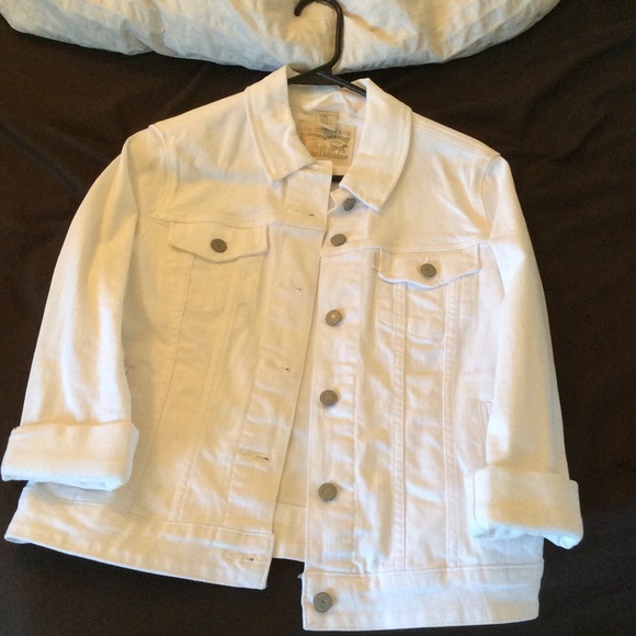 Levis white Jean jacket