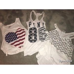 Bundle of Victoria's Secret Pink tank tops