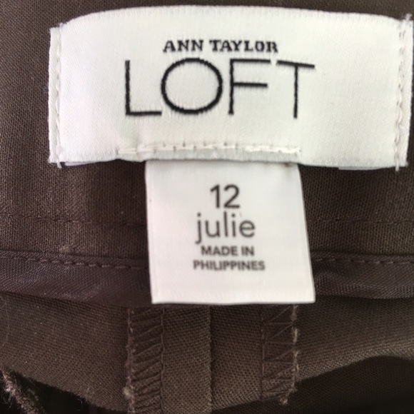 ANN TAYLOR NEW BROWN CAPRI PANTS-SIZE 12 - Picture 4 of 4