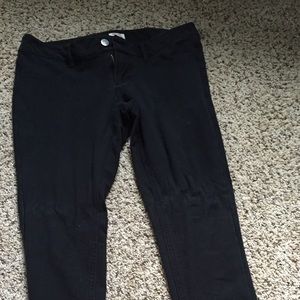 Black knit jeggings