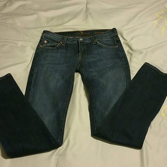 7 For All Man kind dark wash jeans