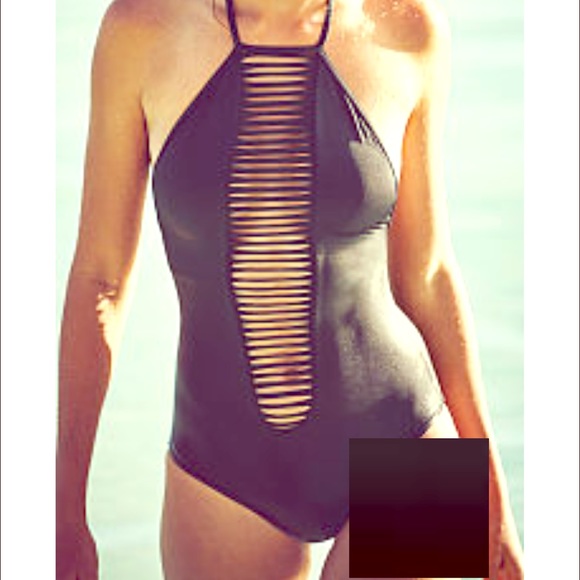Victoria's Secret High Neck Strappy One Piece