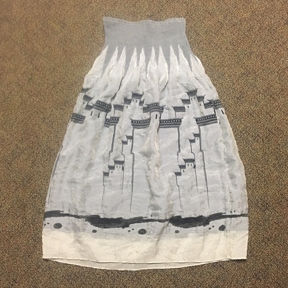 Anthropologie Lapis Strapless Convertible Dress