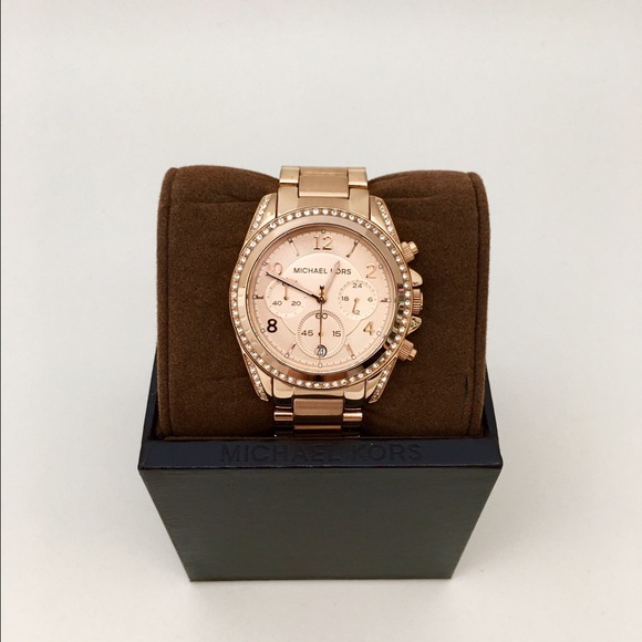 Rose gold "Blair" stainless steel chronograph