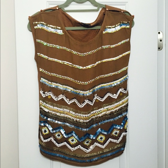 Anthropologie (by Deletta) embellished top