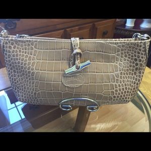 Longchamp Allugat & snake print handbag