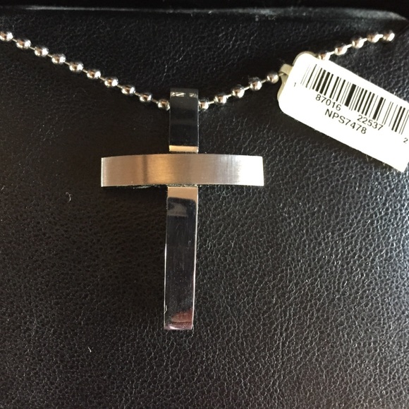 Men's Stainless Steel Cross - Picture 2 of 5