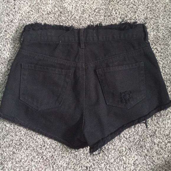 Pacsun Ripped Black High Rise Short - Picture 2 of 3