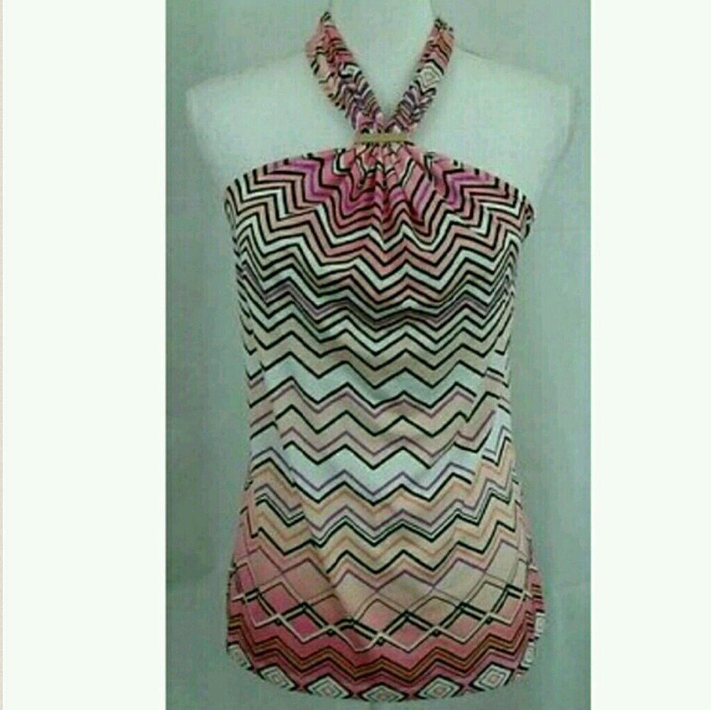 Jennifer Lopez halter/around the neck shirt