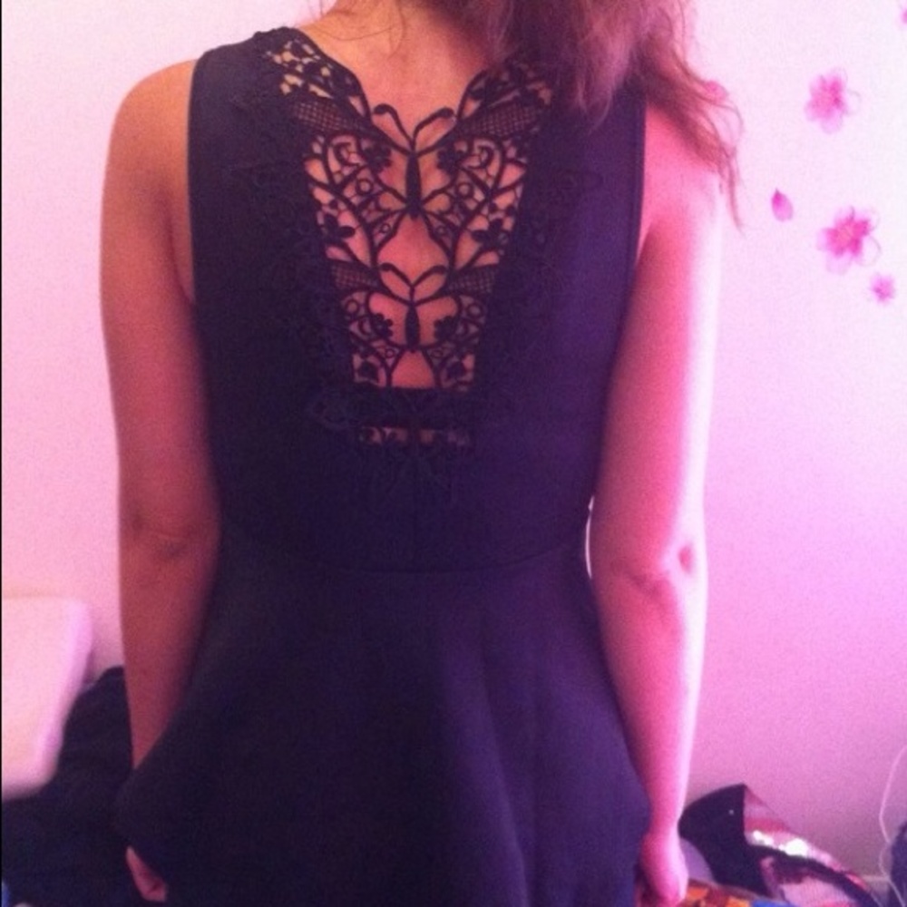 💜Black peplum top💜