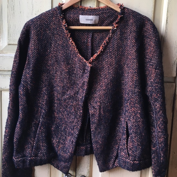 Humanoid wool blend jacket. Made in Romania.