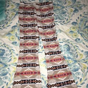 Tribal Patterned Flare Pants